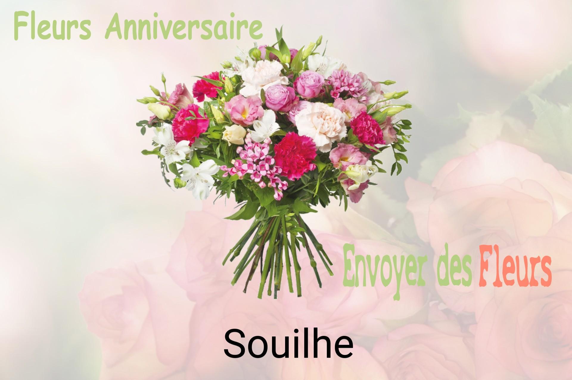 Bouquet de fleurs d’anniversaire livré à Souilhe